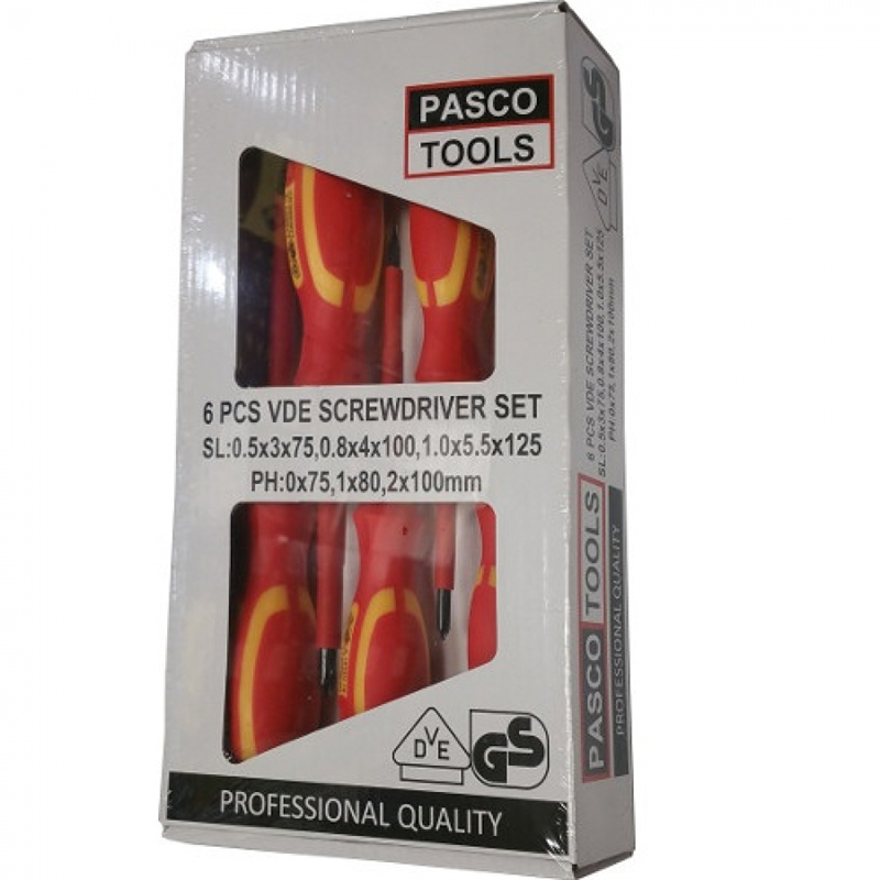 Κατσαβίδια Σετ 6 τεμαχίων 1000Volt Pasco tools