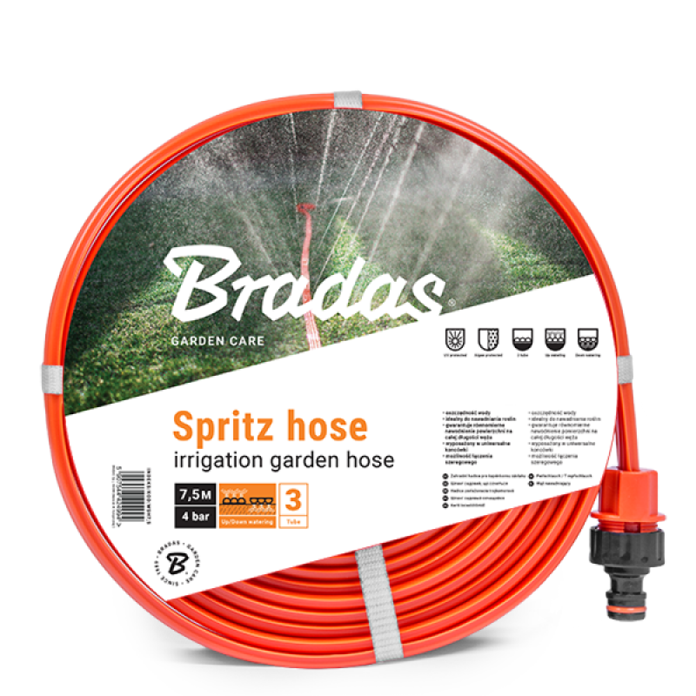 Λάστιχο ποτίσματος Spritz Hose 1/2″ 7.5m Bradas